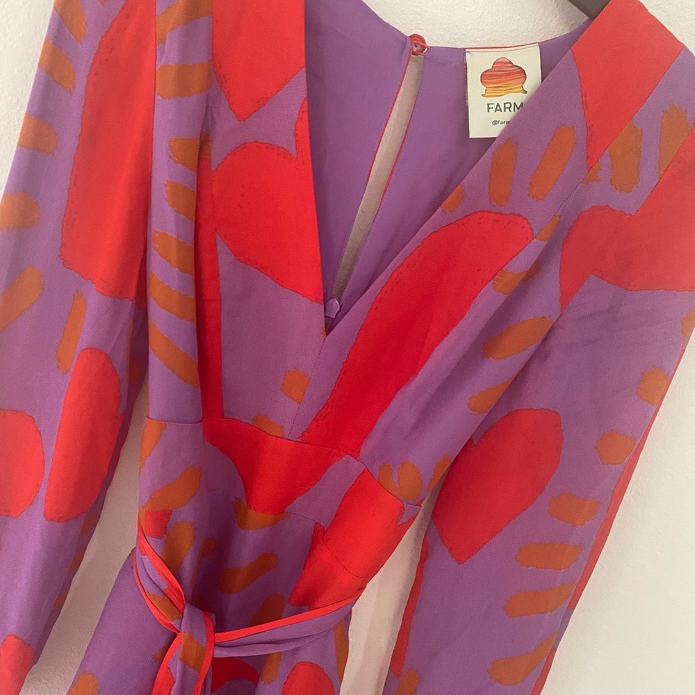 FARM RIO Wild Hearts Layered Midi Dress XS- WORN ONCE